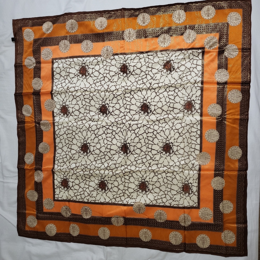 Orange silk scarf